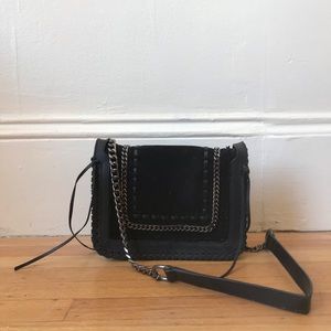 Black Suede/Pleather Purse